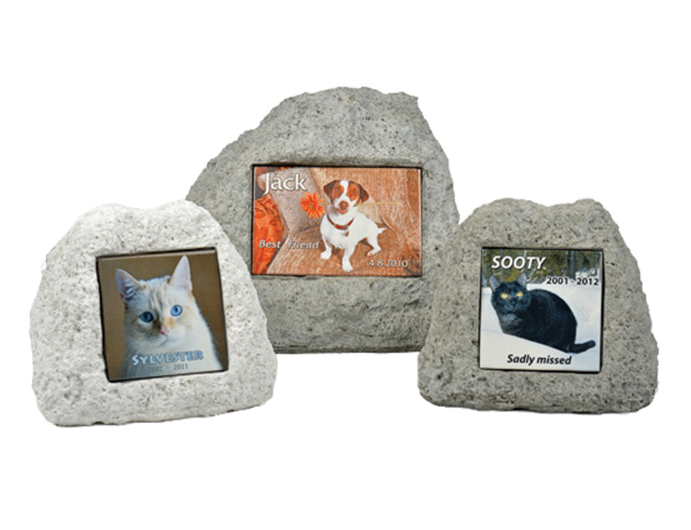 Pet Memorial Rock - Large (White)