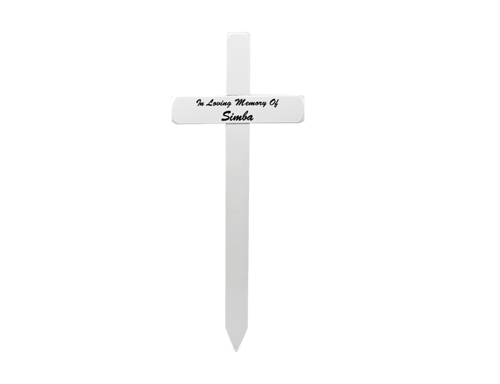 White garden cross - small