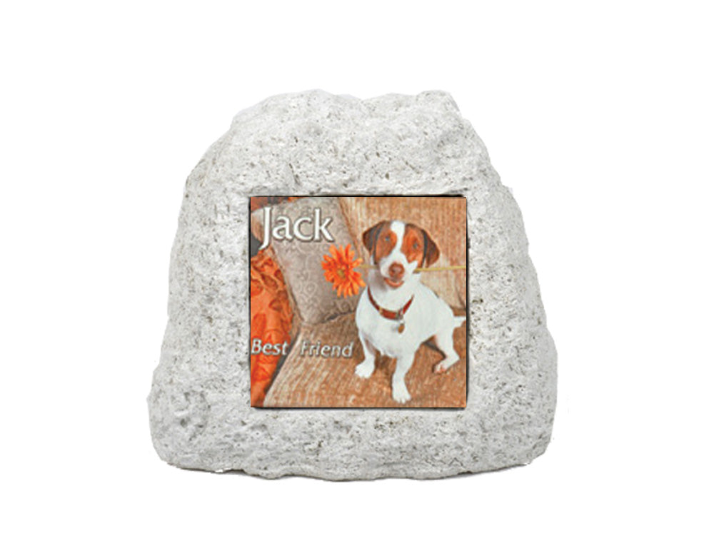 Pet Memorial Rock - Large (White)