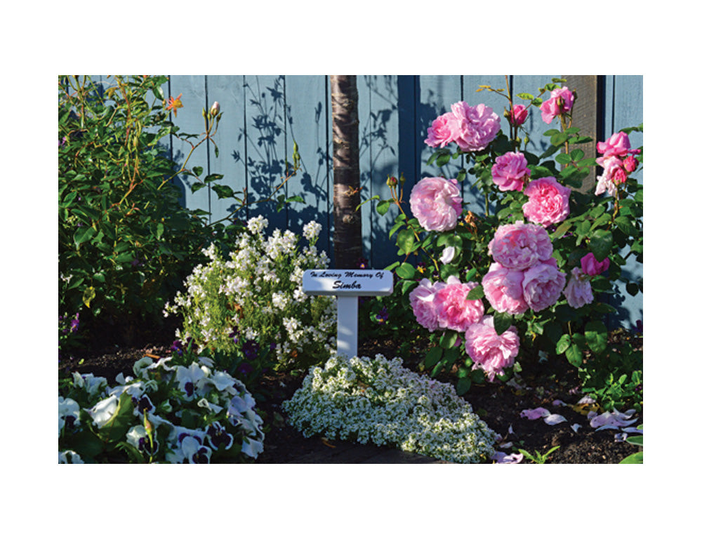 White garden plinth - small