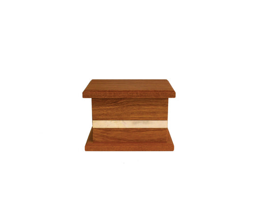 Podocarp Wooden Urn Overlap #2 with Pearl Inlay