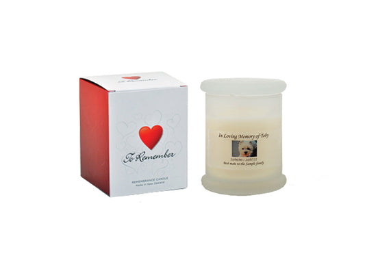 Photo personalised Memorial Candle - Large