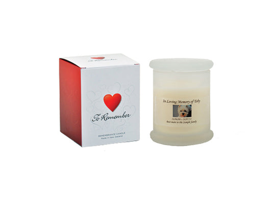 Photo personalised Memorial Candle - Small