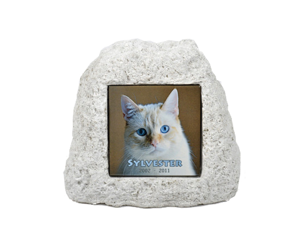 Pet Memorial Rock - Small (White)